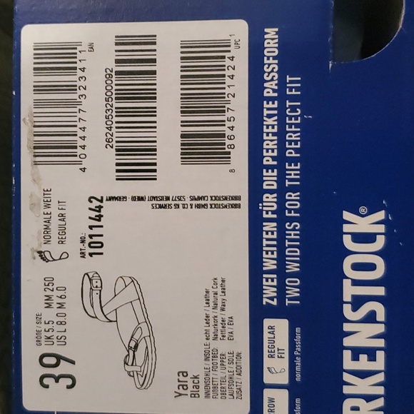 Birkenstock Yara Black Sandal Size 8/39 - Picture 3 of 3